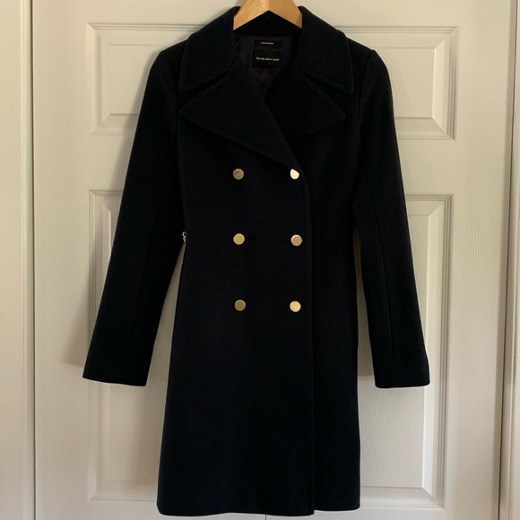 Club Monaco Jackets & Blazers - CLUB MONACO Navy Blue Italian Wool Coat Size XS